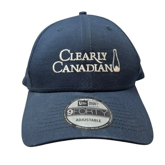 Clearly Canadian Sparkling Water Strapback Hat Cap New Era Logo Employee Dad NWT - Picture 1 of 11